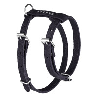 Шлея для собак, з м'якої шкіри, зі стразами, 1.2 см/23-30 см/27-34 см