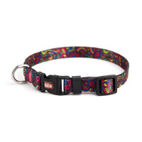 Нашийник Kareline для собак, нейлон, пластикова пряжка, візерунок Kaleidoscope, 1×25-30 см