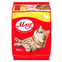 Сухий корм Мяу для котів, з куркою, 300 г Сухий корм Мяу для котів, з куркою, 300 г