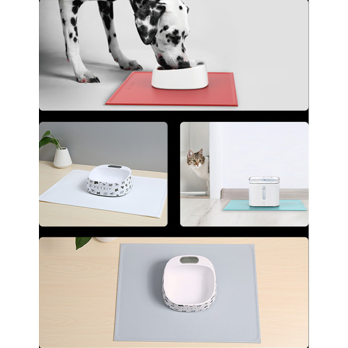 Килимок під миску Petkit Pet Mat Grey для котів та собак, антиковзний, силікон, 46×34 см, сірий