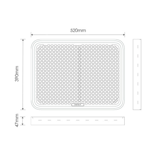 Туалет Petkit Pura Dog Toilet для собак, 52×39×4.7 см, сірий