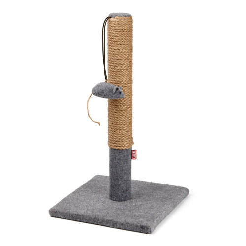 Дряпка Kareline для котів, джут, з іграшкою, 6.7×55 см