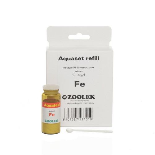 Тест рівня заліза Zoolek Aquatest Fe, 0,075 кг, 9 x 3,5 x 13,5 см (реагент)