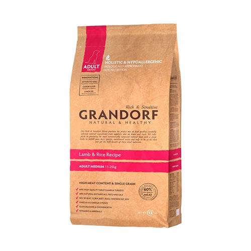 Сухий корм Grandorf Adult Medium Breed Lamb / Rice для дорослих собак, з ягням і рисом, 1 кг