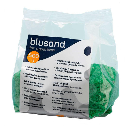 Кварцовий пісок Ferplast Blusand Green для акваріума зелений, 500 г