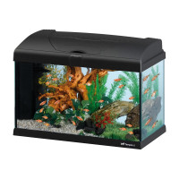 Аквариум стекляный Ferplast Capri 50 Black с LED-освещением, черный, 40 л