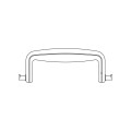 Ferplast Запасна пластикова ручка L380 Handle Bordo для перенесення Atlas Deluxe