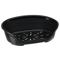 Пластиковый лежак Ferplast Siesta Deluxe 4 Black с антискользящим покрытием, 61.5×45×21.5 см