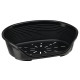 Пластиковий лежак Ferplast Siesta Deluxe 6 Black з антиковзаючим покриттям, 70.5×52×23.5 см