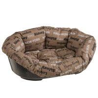 Пластиковий лежак Ferplast Sofa 2 Cities в комплекті з подушкою для собак і котів, 52×39×21 см Пластиковий лежак Ferplast Sofa 2 Cities в комплекті з подушкою для собак і котів, 52×39×21 см