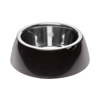 Ferplast Jolie Medium Black Bowl металлическая миска для собак и кошек, 20 см Ferplast Jolie Medium Black Bowl металлическая миска для собак и кошек, 20 см