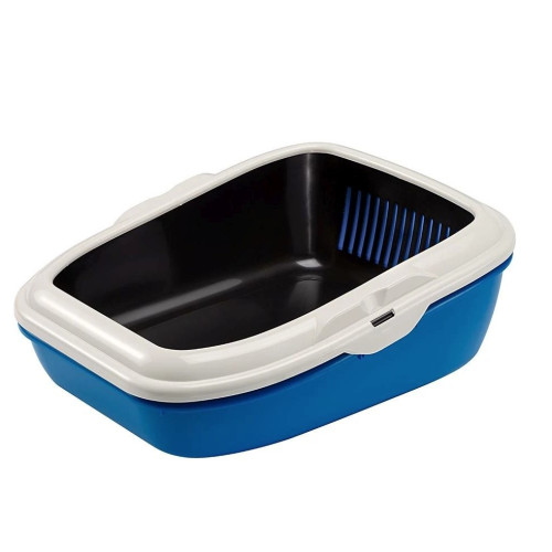Туалет з двома піддонами Ferplast Litter Tray Birba з системою просіювання для кішок, 45,5x55,5x22 см