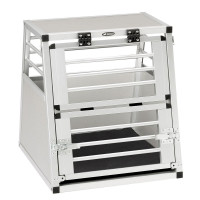 Автомобільна переноска Ferplast Atlas Car Aluminium для собак, біла, 50×55×55 см