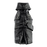 Пальто Ferplast Sherlock LUX TG 25 з нашийником, для собак, чорне, 21-25 см Пальто Ferplast Sherlock LUX TG 25 з нашийником, для собак, чорне, 21-25 см