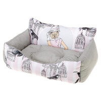 Лежанка з синтетичної тканини Ferplast Royal 80 Bedding Lady Rabbit для котів і собак, 78×56×28 см Лежанка з синтетичної тканини Ferplast Royal 80 Bedding Lady Rabbit для котів і собак, 78×56×28 см