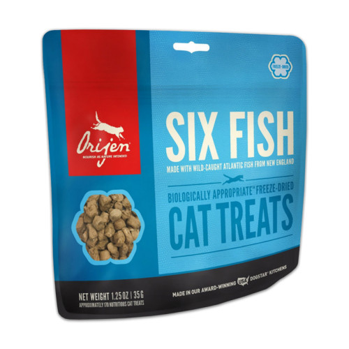 Ласощі Orijen 6 Fish Cat & Kitten зі смаком риби для котів всіх порід і вікових груп, 35 г