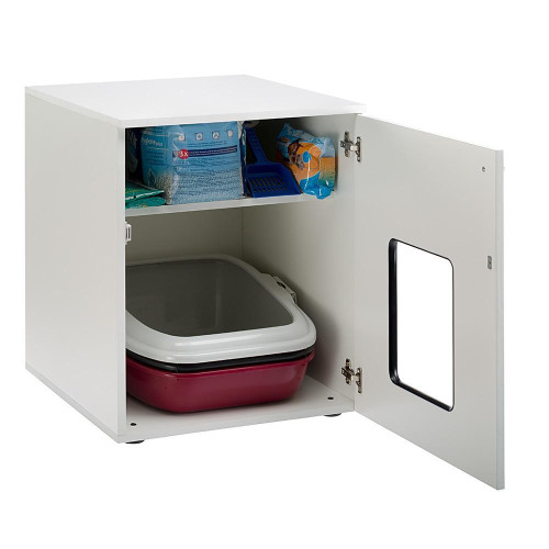Дерев'яна тумба Ferplast Cat Cabinet для туалету і аксесуарів
