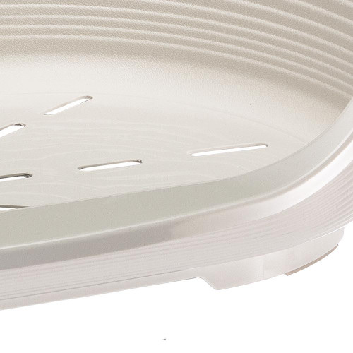 Пластиковий лежак Ferplast Siesta Deluxe 2 White з антиковзаючим покриттям, 49×36×17.5 см
