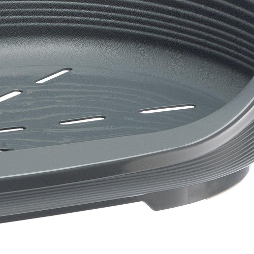 Пластиковий лежак Ferplast Siesta Deluxe 4 Grey з антиковзаючим покриттям, 61.5×45×21.5 см