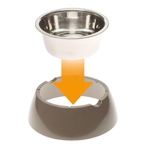 Ferplast Jolie Large Dove Grey Bowl металева миска для собак і кішок, 23,3 см
