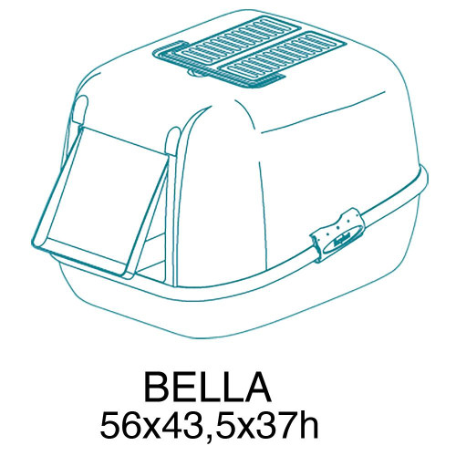 Закритий туалет Ferplast Toilet Home Bella Restyling для кішок
