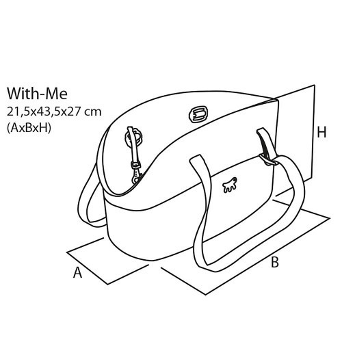 Сумка-переноска Ferplast With-Me Bag Rock для дрібних собак до 8 кг, сіра, 43.5×21.5×27 см
