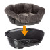 Оксамитова подушка для ліжок Ferplast Spare Sofa Prestige 2 Grey для котів і собак, 52×39×21 см