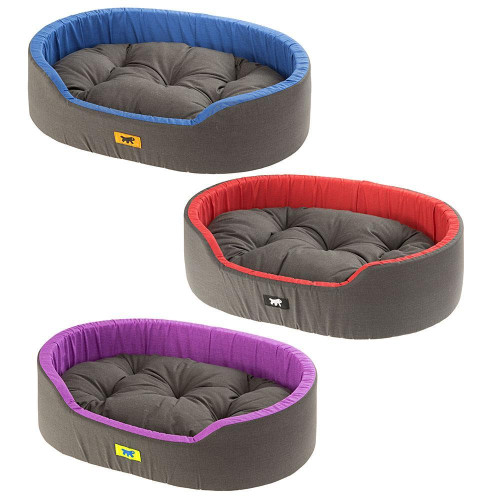 М'який лежак Ferplast Dandy 80 Blue-Green-Purple для собак і котів, 80×55×28 см
