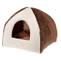 Хутряної Будиночок Піраміда Ferplast Tipi Medium House Soft Brown для котів, коричневий, 42×42×36 см Хутряної Будиночок Піраміда Ferplast Tipi Medium House Soft Brown для котів, коричневий, 42×42×36 см