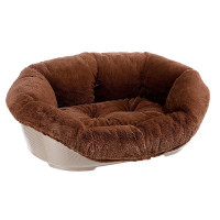 Ліжко Ferplast Sofa 8 Soft Brown для собак і котів з термопластичної смоли, 85×62×28.5 см Ліжко Ferplast Sofa 8 Soft Brown для собак і котів з термопластичної смоли, 85×62×28.5 см