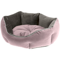 Оксамитовий диван Ferplast Queen 45 Pruple-Grey для котів і собак, 44×40×16 см