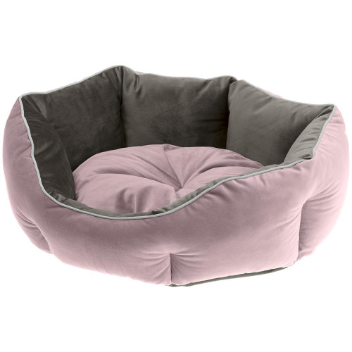 Оксамитовий диван Ferplast Queen 45 Pruple-Grey для котів і собак, 44×40×16 см