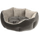 Оксамитовий диван Ferplast Queen 50 Beige-Grey для котів і собак, 50×40×18 см