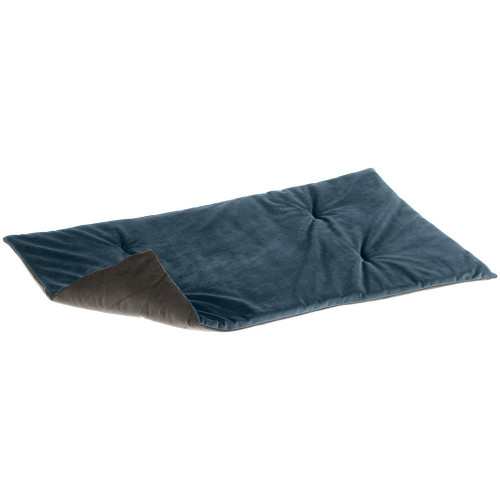 Двухгранна оксамитова підстилка Ferplast Baron 65 Blanket Blue-Grey для котів і собак, 65×40 см