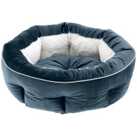 Оксамитове ліжко Ferplast Marquis 45 Bedding Blue-Ivory для котів і собак, 45×16 см Оксамитове ліжко Ferplast Marquis 45 Bedding Blue-Ivory для котів і собак, 45×16 см