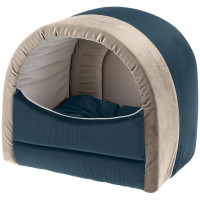 Оксамитовий будинок Ferplast Majesty 20 House Blue-Beige для котів, 20×32×29 см Оксамитовий будинок Ferplast Majesty 20 House Blue-Beige для котів, 20×32×29 см