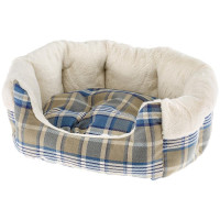 Хутряний диван Ferplast Etoile 2 Blue Dogbed для собак і котів, 45×46×20 см
