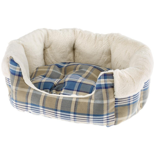 Хутряний диван Ferplast Etoile 6 Blue Dogbed для собак і котів, 72×62×22 см