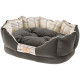Лежак з двосторонньою подушкою Ferplast Charles 60 Bedding Brown для котів і собак, 56×42×20 см