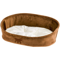 Лежанка з двосторонньою подушкою Ferplast Laska 45 Brown Dogbed для котів і собак, 45×34×16 см Лежанка з двосторонньою подушкою Ferplast Laska 45 Brown Dogbed для котів і собак, 45×34×16 см
