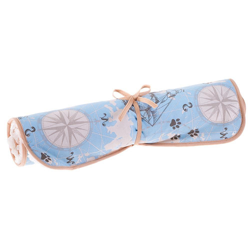 Підстилка Ferplast Nanna 115 Fur Map Blue-Green для собак, 110×70 см