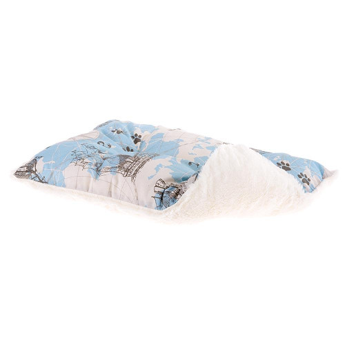Лежак Ferplast Coccolo 50 Map Blue-Grey для собак і котів, 55×45×20 см