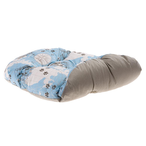 М'який лежак Ferplast Dandy C 55 Map Blue-Grey для собак і котів, 55×41×15 см