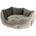 Оксамитовий диван Ferplast Queen 45 Beige-Grey для котів і собак, 44×40×16 см