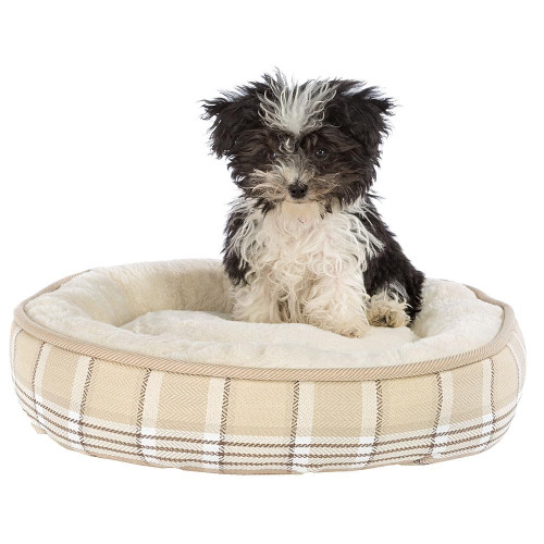 Матрац Ferplast Lagoon 50 Beige Dogbed з екологічно чистого хутра для собак і котів, 50×11 см