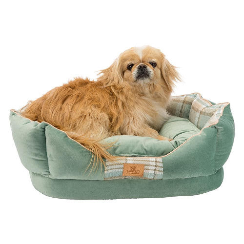 Лежак з двосторонньою подушкою Ferplast Charles 70 Bedding Green для котів і собак, 68×47×25 см
