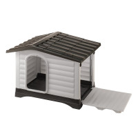 Пластикова будка Ferplast Dogvilla 90 з відкривається бічною панеллю, 88x72x65 см