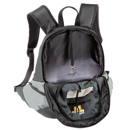 Рюкзак-переноска Ferplast Kangoo Small Grey Backpack для дрібних собак, сіра, 37×16×36.5 см