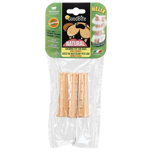 Жувальна іграшка Ferplast GoodBite Natural Salmon Helix S для собак, 1,9x1,9x8,5 см