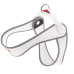 Ferplast Agila 4 Harness White ергономічна шлейки для собак з еластичним шнуром, 44x52 см